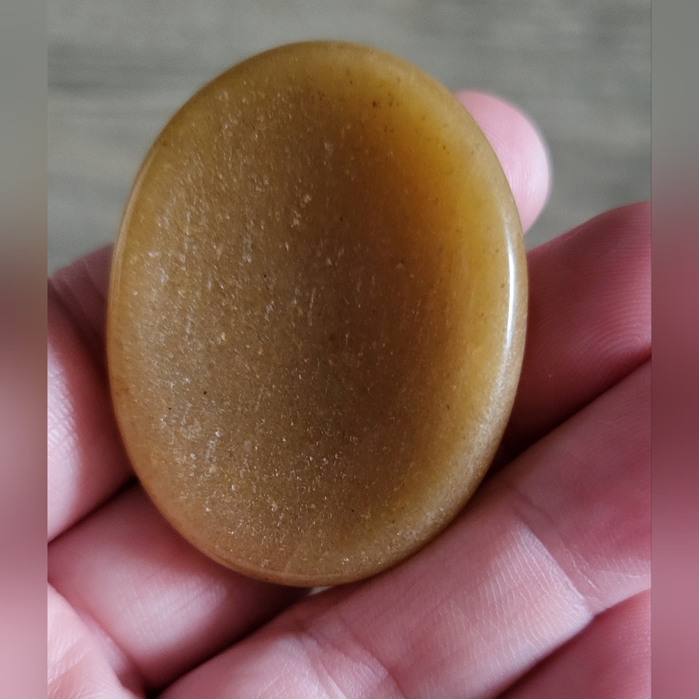 Yellow Aventurine Palm Stone